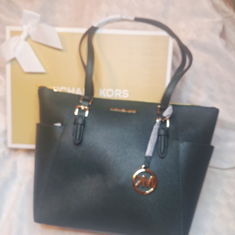 Michael Kors Dark Green Tote Bag - Picture 4 of 4